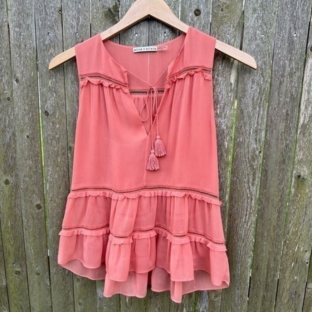 Alice + Olivia Massie Boho Blouse (Small)‎